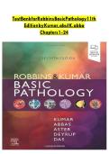 Test Bank for Robbins Basic Pathology 11th Edition by Kumar&comma; &NewLine;abul K&period; abba Chapters 1 - 24 &NewLine;
