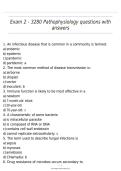 Nurs 3280 Exam 2 Review Pathophysiology Comprehensive Questions &lpar;Frequently Tested&rpar; with Verified Answers Graded A&plus;&lowbar;organized
