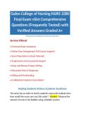 Galen College of Nursing NURS 3280 Final Exam vSim Comprehensive Questions &lpar;Frequently Tested&rpar; with Verified Answers Graded A&plus;
