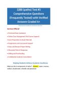 3280 &lpar;patho&rpar; Test &num;3 Comprehensive Questions &lpar;Frequently Tested&rpar; with Verified Answers Graded A&plus;