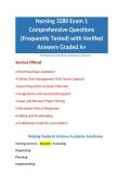 Nursing 3280 Exam 1 Comprehensive Questions &lpar;Frequently Tested&rpar; with Verified Answers Graded A&plus;
