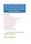 NUR 3280 THE SURGICAL CLIENT &lpar;PPT 4&rpar; Comprehensive Questions &lpar;Frequently Tested&rpar; with Verified Answers Graded A&plus;