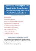 Galen College of Nursing NUR 3280 Exam 2 Review Comprehensive Questions &lpar;Frequently Tested&rpar; with Verified Answers Graded A&plus;