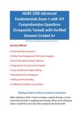 NURS 3280 Advanced Fundamentals Exam 1 with ATI Comprehensive Questions &lpar;Frequently Tested&rpar; with Verified Answers Graded A&plus;