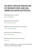 ITEC BEAUTY SPECIALIST SKINCARE AND&NewLine;EYE TREATMENTS STUDY GUIDE 2026&NewLine;VERIFIED Q&A MASTER SOLUTION PACK&NewLine;