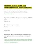 PROSERVE ACTUAL PAPER 2026&NewLine;QUESTIONS WITH SOLUTIONS GRADED A&plus;