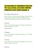 STR TEACHERS OF TOMORROW PRACTICE&NewLine;TEST 2026 ACTUAL SOLUTIONS VERIFIED&NewLine;COMPLETE STUDY GUIDE GRADED A&plus;