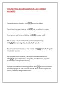 WOUND FINAL EXAM QUESTIONS AND CORRECT &NewLine;ANSWERS