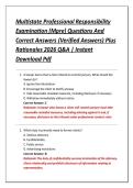 Multistate Professional Responsibility &NewLine;Examination &lpar;Mpre&rpar; Questions And &NewLine;Correct Answers &lpar;Verified Answers&rpar; Plus &NewLine;Rationales 2026 Q&A &vert; Instant &NewLine;Download Pdf 