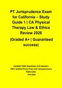 PT Jurisprudence Exam for California &ndash; Study Guide &num;1 &vert; CA Physical Therapy Law & Ethics Review 2026