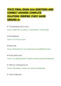 TPATC FINAL EXAM 2026 QUESTIONS AND&NewLine;CORRECT ANSWERS COMPLETE&NewLine;SOLUTIONS VERIFIED STUDY GUIDE&NewLine;GRADED A&plus;