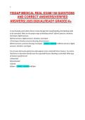 FISDAP&lowbar;MEDICAL&lowbar;REAL&lowbar;EXAM&lowbar;150&lowbar;QUESTIONS&lowbar;AND&lowbar;CORRECT&lowbar;ANSWERS VERIFIED