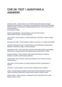 COB 291 TEST 1 QUESTIONS & ANSWERS