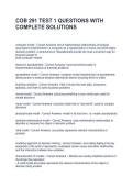 COB 291 TEST 1 QUESTIONS WITH COMPLETE SOLUTIONS