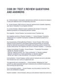 COB 291 TEST 2 REVIEW QUESTIONS AND ANSWERS