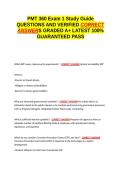 PMT 3600V Exam 1 Study Guide QUESTIONS AND VERIFIED CORRECT ANSWERS GRADED A&period;docx&NewLine;&NewLine;