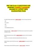 PMT 3600V Exam 3 QUESTIONS AND VERIFIED CORRECT ANSWERS GRADED A&plus; -LATEST 2026-2027- 100- GUARANTEED PASS&period;docx&NewLine;&NewLine;