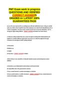 PMT EXAM QUESTIONS AND VERIFIED CORRECT ANSWERS GRADED A&plus; -LATEST 2026-2027- 100- GUARANTEED PASS&period;docx&NewLine;&NewLine;