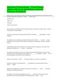 General Psychology - Final Exam &lpar;Miller-Mizzou&rpar; Questions and All Correct Answers&period;