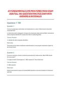 ATI FUNDAMENTALS CMS PROCTORED MOCK EXAM 2026 FULL 100-QUESTION PRACTICE EXAM WITH ANSWERS & RATIONALES
