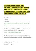 LIBERTY UNIVERSITY MSCI 660&NewLine;INTRACELLULAR MEMBRANE TRAFFIC&NewLine;AND CELLULAR SORTING QUIZ 2026&NewLine;COMPREHENSIVE TEST QUESTIONS AND&NewLine;DETAILED SOLUTIONS GRADED A&plus;