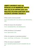 LIBERTY UNIVERSITY MSCI 660&NewLine;INTRACELLULAR MEMBRANE TRAFFIC&NewLine;AND CELLULAR SORTING QUIZ 2026&NewLine;PRACTICE SOLUTION QUESTIONS WITH&NewLine;ACCURATE ANSWERS GRADED A&plus;