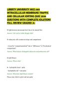 LIBERTY UNIVERSITY MSCI 660&NewLine;INTRACELLULAR MEMBRANE TRAFFIC&NewLine;AND CELLULAR SORTING QUIZ 2026&NewLine;QUESTIONS WITH COMPLETE SOLUTIONS&NewLine;FULL REVIEW GRADED A&plus;&NewLine;