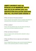LIBERTY UNIVERSITY MSCI 660&NewLine;INTRACELLULAR MEMBRANE TRAFFIC&NewLine;AND CELLULAR SORTING QUIZ 2026&NewLine;CERTIFICATION EVALUATION QUESTIONS&NewLine;AND FULL SOLUTION GUIDE GRADED A&plus;&NewLine;