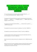 ACI Concrete Field Testing Technician &ndash; Grade I Updated Questions and Answers Complete Certification Review