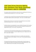 C207 Data Driven Decision Making Quiz Questions &lpar;Test Study Questions&rpar; and answers rated A&plus; 2025&sol;2026
