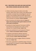 D352 - EMPLOYMENT AND LABOR LAW EXAM QUESTIONS AND VERIFIED ANSWERS 2026 NEW AND UPDATED