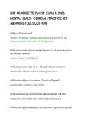 LMR GEORGETTE PMHNP EXAM 4 2026&NewLine;MENTAL HEALTH CLINICAL PRACTICE SET&NewLine;ANSWERS FULL SOLUTION