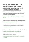 LMR GEORGETTE PMHNP EXAM 4 2026&NewLine;PSYCHIATRIC MENTAL HEALTH NURSE&NewLine;PRACTITIONER ASSESSMENT TEST PAPER&NewLine;QUESTIONS SOLUTIONS GRADED A&plus;