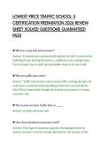 LOWEST PRICE TRAFFIC SCHOOL 5&NewLine;CERTIFICATION PREPARATION 2026 REVIEW&NewLine;SHEET SOLVED QUESTIONS GUARANTEED&NewLine;PASS&NewLine;