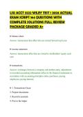LSU ACCT 3222 WILEY TEST 1 2026 ACTUAL&NewLine;EXAM SCRIPT 164 QUESTIONS WITH&NewLine;COMPLETE SOLUTIONS FULL REVIEW&NewLine;PACKAGE GRADED A&plus;