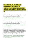 LSU ACCT 3222 WILEY TEST 1 2026&NewLine;EXAMINATION TEST PAPER 164&NewLine;QUESTIONS WITH COMPLETE SOLUTIONS&NewLine;CERTIFICATION PREP MATERIAL GRADED&NewLine;A&plus;