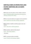 MARYVILLE NURS 615 REVIEW PACK 2026&NewLine;SOLVED QUESTIONS AND ACCURATE&NewLine;ANSWERS&NewLine;