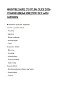 MARYVILLE NURS 615 STUDY GUIDE 2026&NewLine;COMPREHENSIVE QUESTION SET WITH&NewLine;ANSWERS&NewLine;