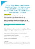 NR 511 &sol; NR511 Midterm Exam Differential Diagnosis and Primary Care Practicum Actual Exam 2026&sol;2027 &vert; Complete Exam-Style Questions &vert; 100&percnt; Verified &ndash; Detailed Rationales &ndash; Pass Guaranteed &ndash; A&plus; Graded&NewLine;&NewLine;
