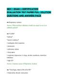 MDC 1 EXAM 2 CERTIFICATION&NewLine;EVALUATION TEST PAPER FULL SOLUTION&NewLine;QUESTIONS AND ANSWERS PACK&NewLine;