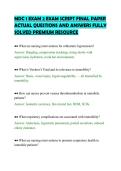 MDC 1 EXAM 2 EXAM SCRIPT FINAL PAPER&NewLine;ACTUAL QUESTIONS AND ANSWERS FULLY&NewLine;SOLVED PREMIUM RESOURCE