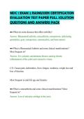 MDC 1 EXAM 2 RASMUSSEN CERTIFICATION&NewLine;EVALUATION TEST PAPER FULL SOLUTION&NewLine;QUESTIONS AND ANSWERS PACK&NewLine;