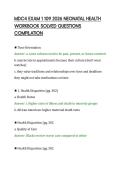 MDC4 EXAM 1 109 2026 NEONATAL HEALTH&NewLine;WORKBOOK SOLVED QUESTIONS&NewLine;COMPILATION&NewLine;