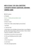 MDC4 EXAM 1 109 2026 OBSTETRIC&NewLine;CONCEPTS REVIEW QUESTIONS ANSWERS&NewLine;VERIFIED GUIDE