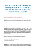 BIOS252 &sol; BIOS 252 Exam 3 Anatomy and Physiology II ACTUAL EXAM 2026&sol;2027 &vert; BIOS 252 A&P II Exam 3 &vert; Verified Q&A &vert; Pass Guaranteed - A&plus; Graded