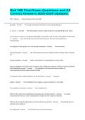 Biol 189 Final Exam Questions and All Correct Answers 2025-2026 Updated&period;