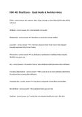 ISDS 402 Final Exam &ndash; Study Guide & Revision Notes