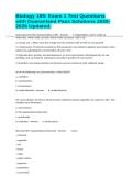 Biology 189&colon; Exam 1 Test Questions with Guaranteed Pass Solutions 2025-2026 Updated&period;