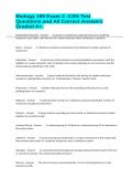 Biology 189 Exam 2 -CSN Test Questions and All Correct Answers Graded A&plus;&period;