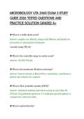 MICROBIOLOGY UTA 2460 EXAM 3 STUDY&NewLine;GUIDE 2026 TESTED QUESTIONS AND&NewLine;PRACTICE SOLUTION GRADED A&plus;